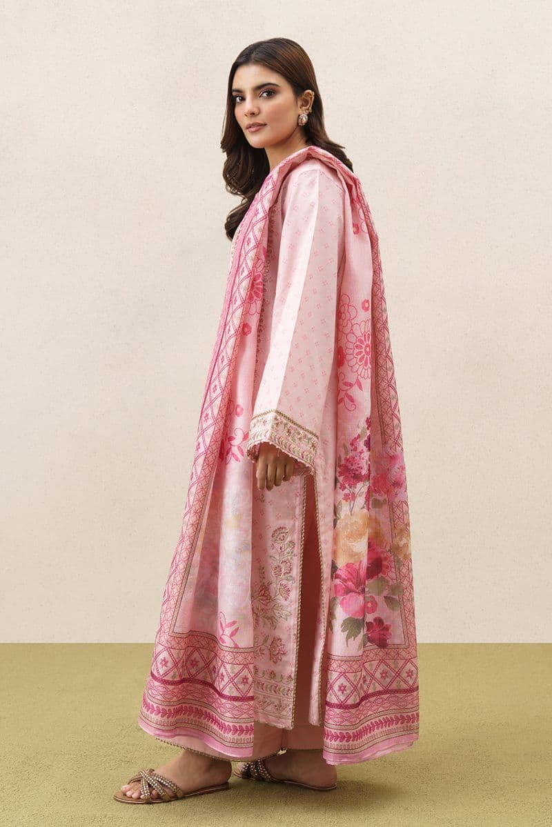 3 PIECE EMBROIDERED YARN DYED JACQUARD SUIT-ETHEREAL BLUSH (UNSTITCHED) thumbnail