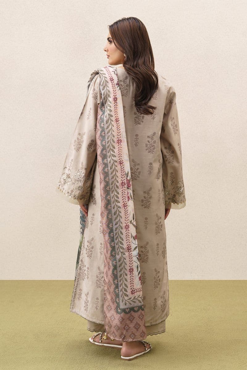 3 PIECE EMBROIDERED YARN DYED JACQUARD SUIT-AURELIA (UNSTITCHED) thumbnail