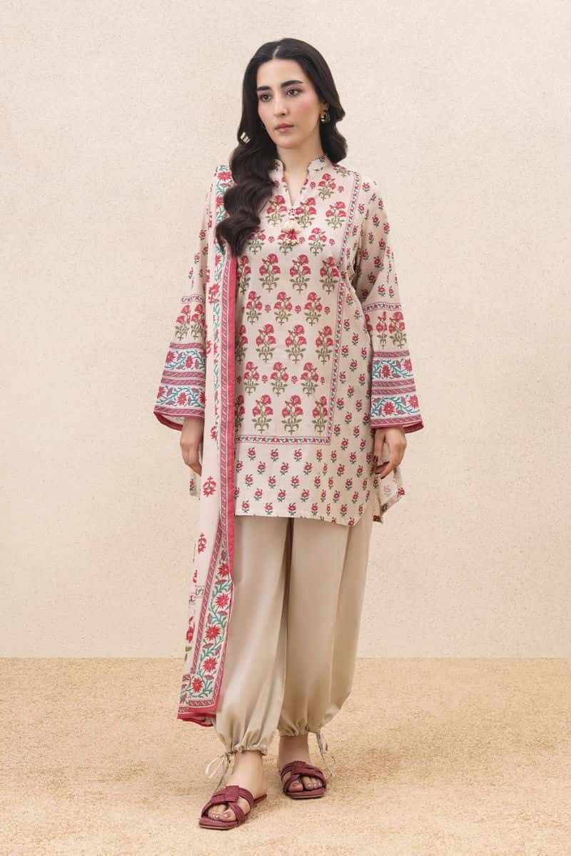 3 PIECE PRINTED LAWN SUIT-MAJESTIC REALM (UNSTITCHED) - alternate view