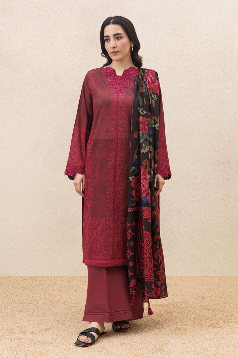 3 PIECE EMBROIDERED LAWN SUIT-REGAL WEAVE (UNSTITCHED) thumbnail