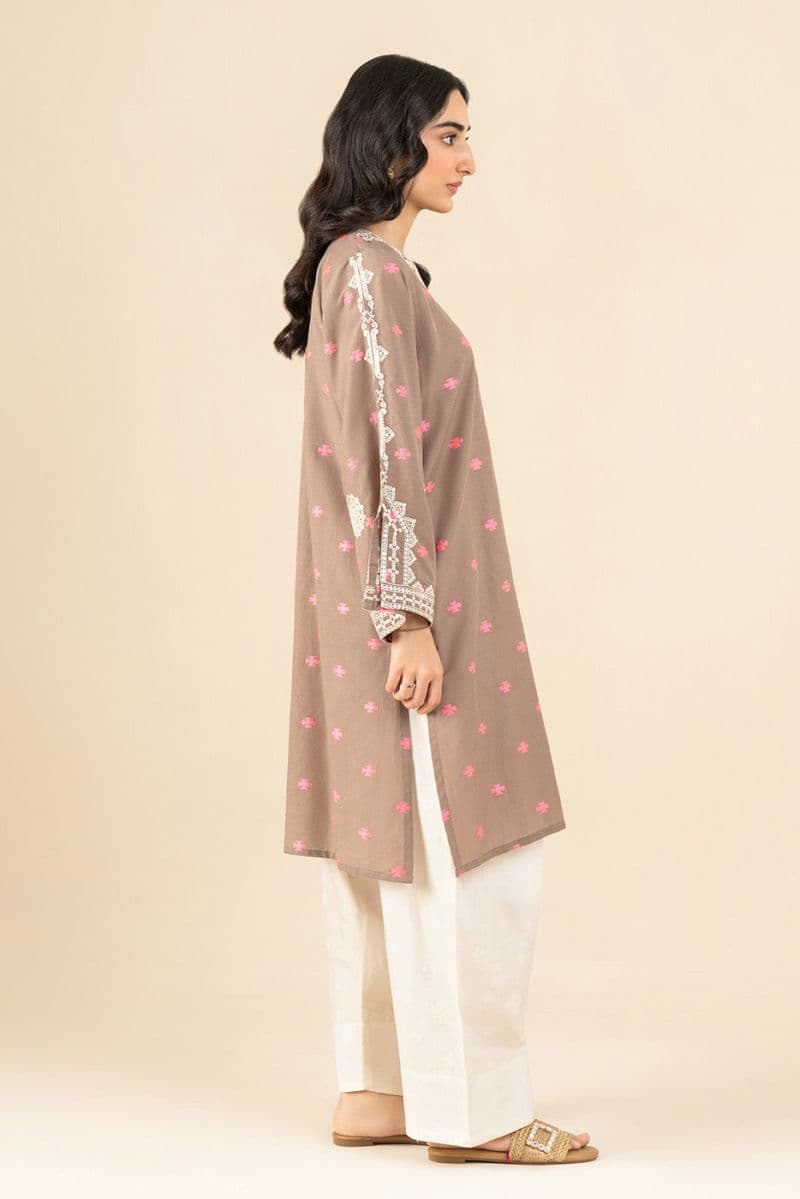 EMBROIDERED JACQUARD SHIRT (PRET) thumbnail