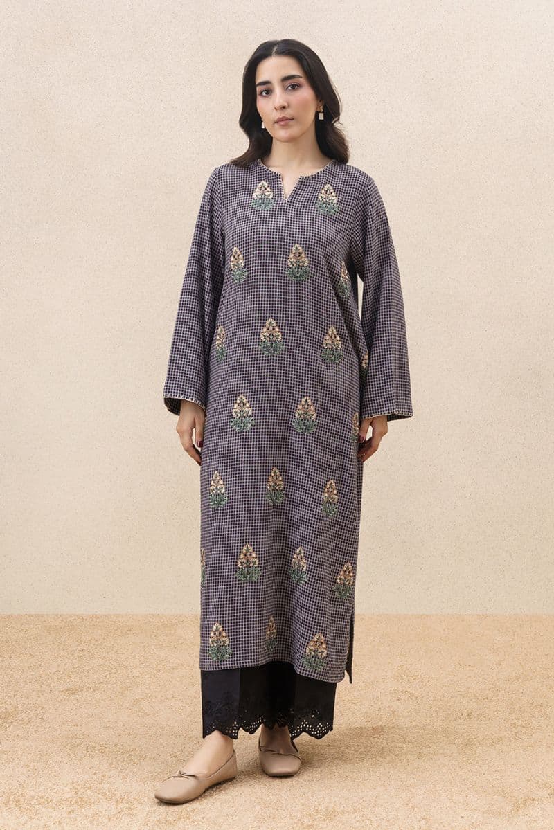 EMBROIDERED YARN DYED SHIRT (PRET) thumbnail