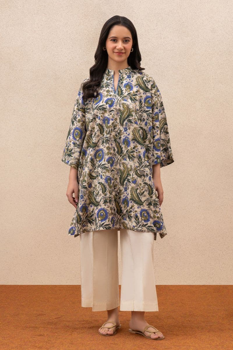 PRINTED LAWN SHIRT (PRET) thumbnail