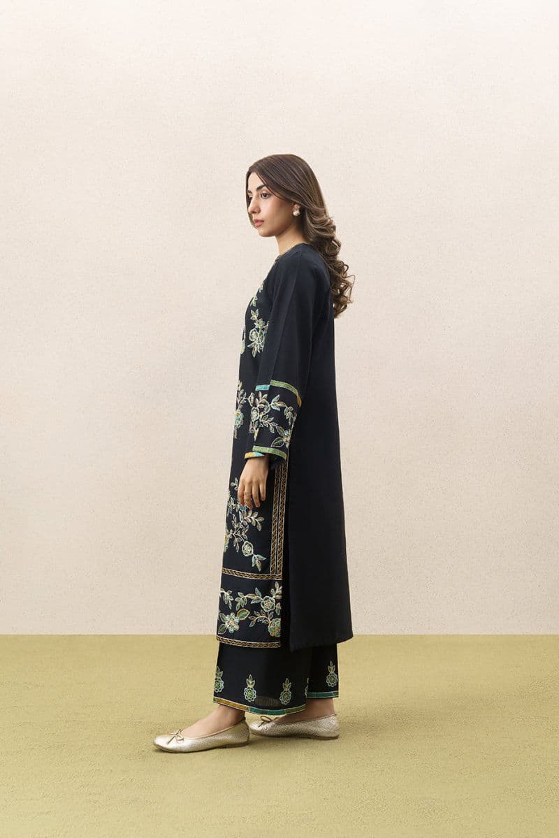 2 PIECE EMBROIDERED SLUB KHADDAR SUIT (PRET) thumbnail