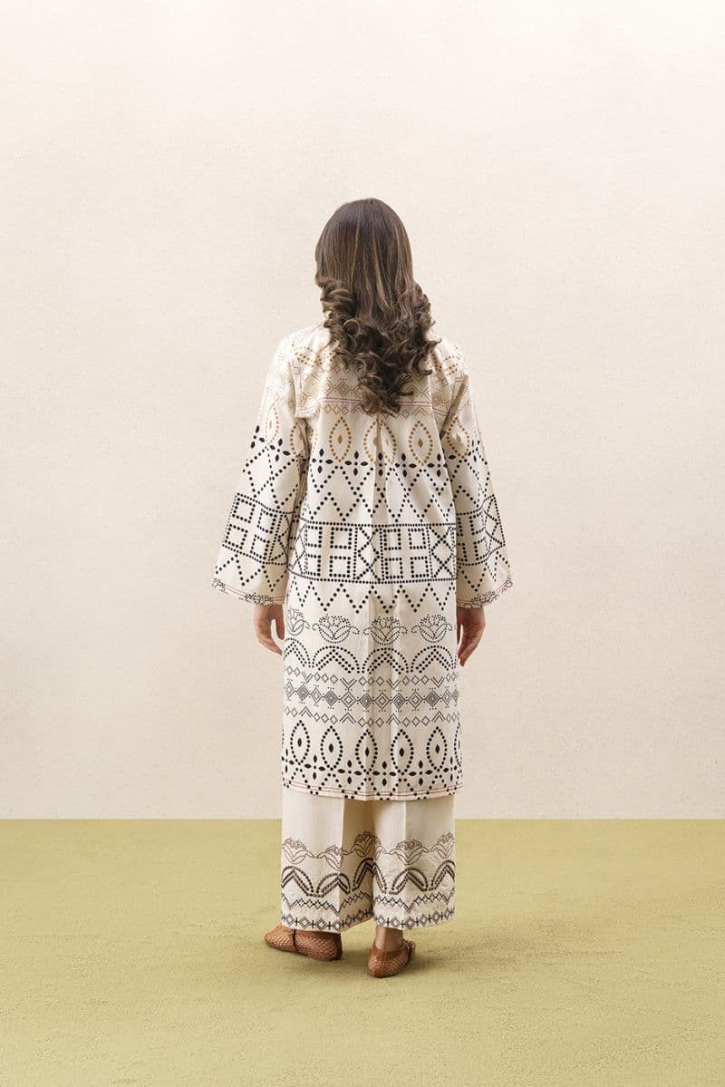 2 PIECE EMBROIDERED DOBBY SUIT (PRET) thumbnail