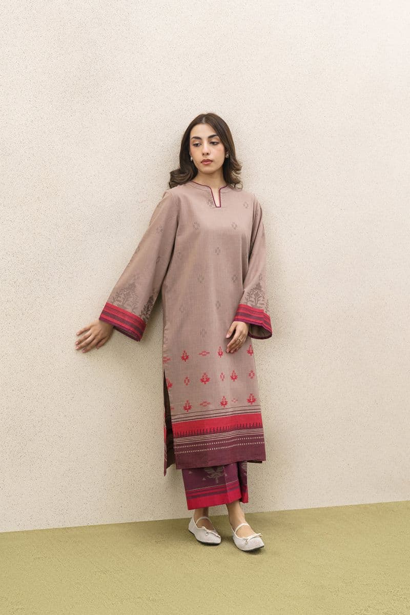 2 PIECE SOLID JACQUARD SUIT (PRET) thumbnail