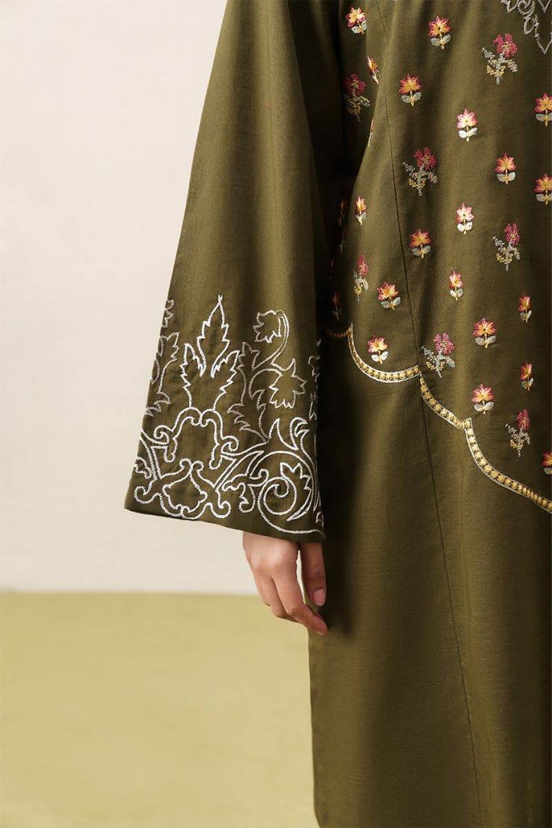 2 PIECE EMBROIDERED SLUB KHADDAR SUIT (PRET) thumbnail
