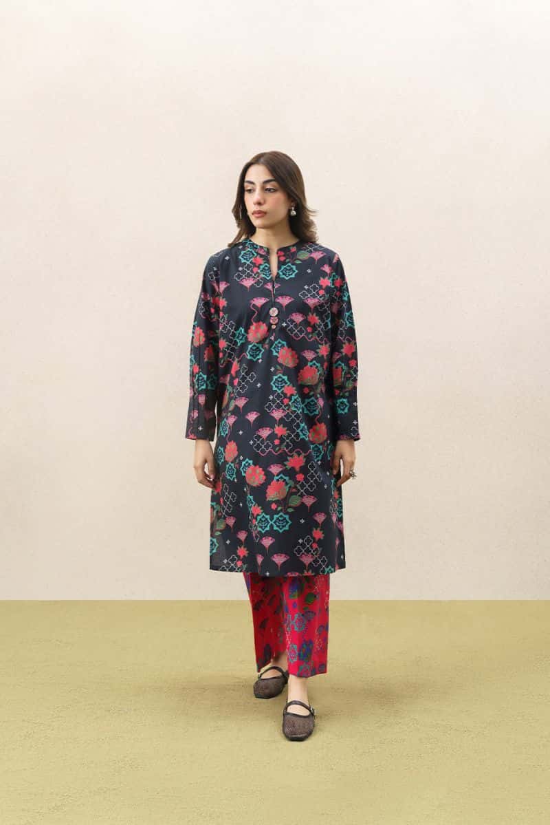 2 PIECE PRINTED CAMBRIC SUIT (PRET) - alternate view