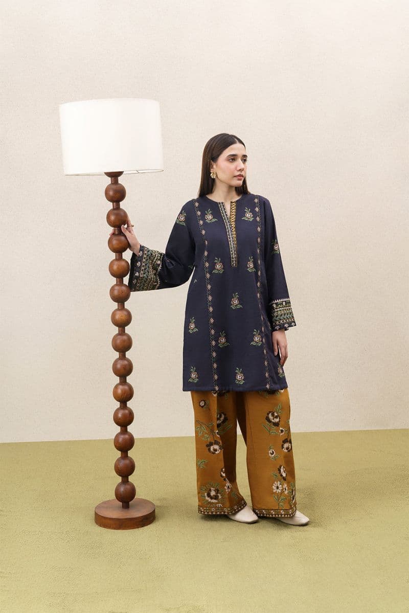 2 PIECE EMBROIDERED SLUB KHADDAR SUIT (PRET) thumbnail