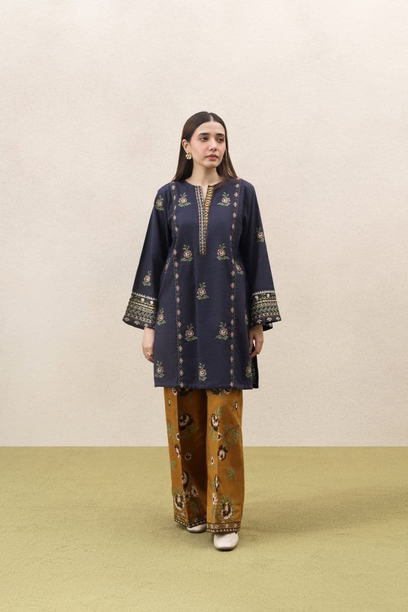 2 PIECE EMBROIDERED SLUB KHADDAR SUIT (PRET) thumbnail