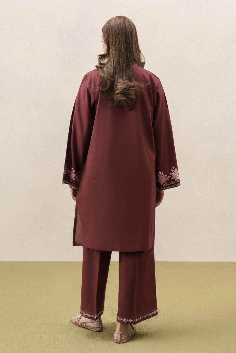 2 PIECE EMBROIDERED SLUB KHADDAR SUIT (PRET) thumbnail