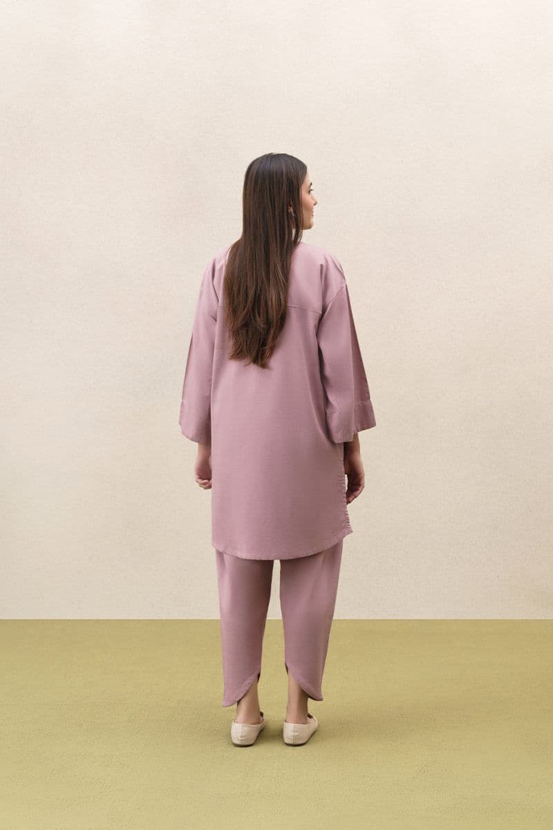 2 PIECE EMBROIDERED TWILL SUIT (PRET) thumbnail