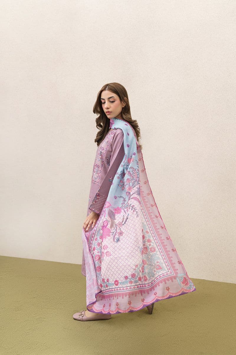 3 PIECE EMBROIDERED SLUB KHADDAR SUIT (PRET) thumbnail