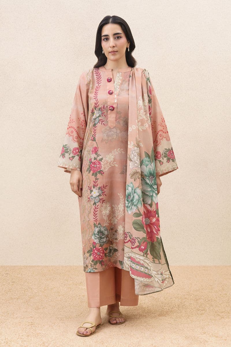 3 PIECE PRINTED LAWN SUIT (PRET) thumbnail