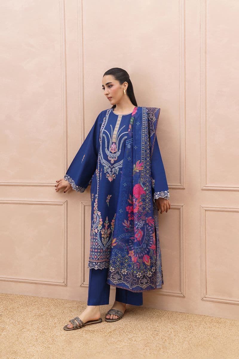 3 PIECE EMBROIDERED SLUB SUIT (HIGH CASUAL) thumbnail