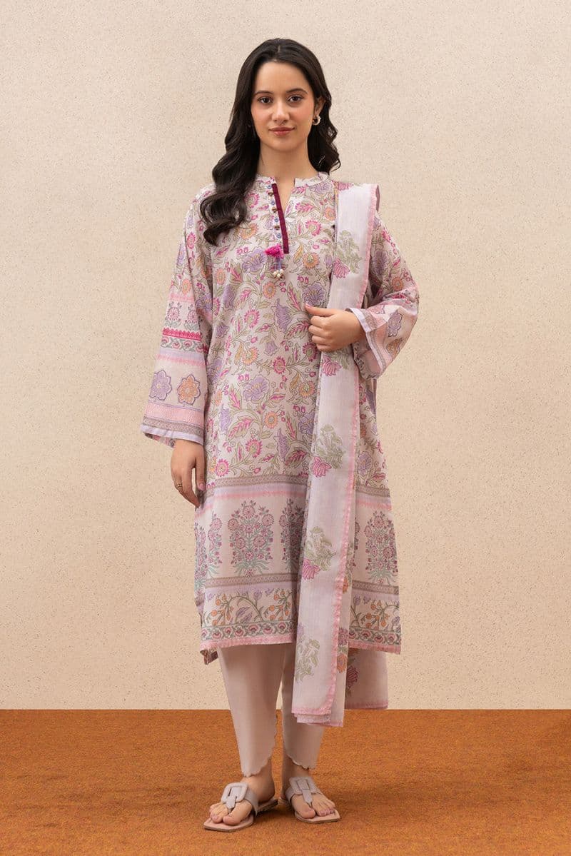 3 PIECE PRINTED LAWN SUIT (PRET) thumbnail