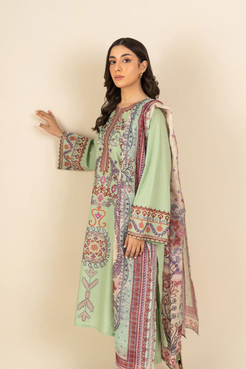 3 PIECE EMBROIDERED LAWN SUIT (PRET) thumbnail