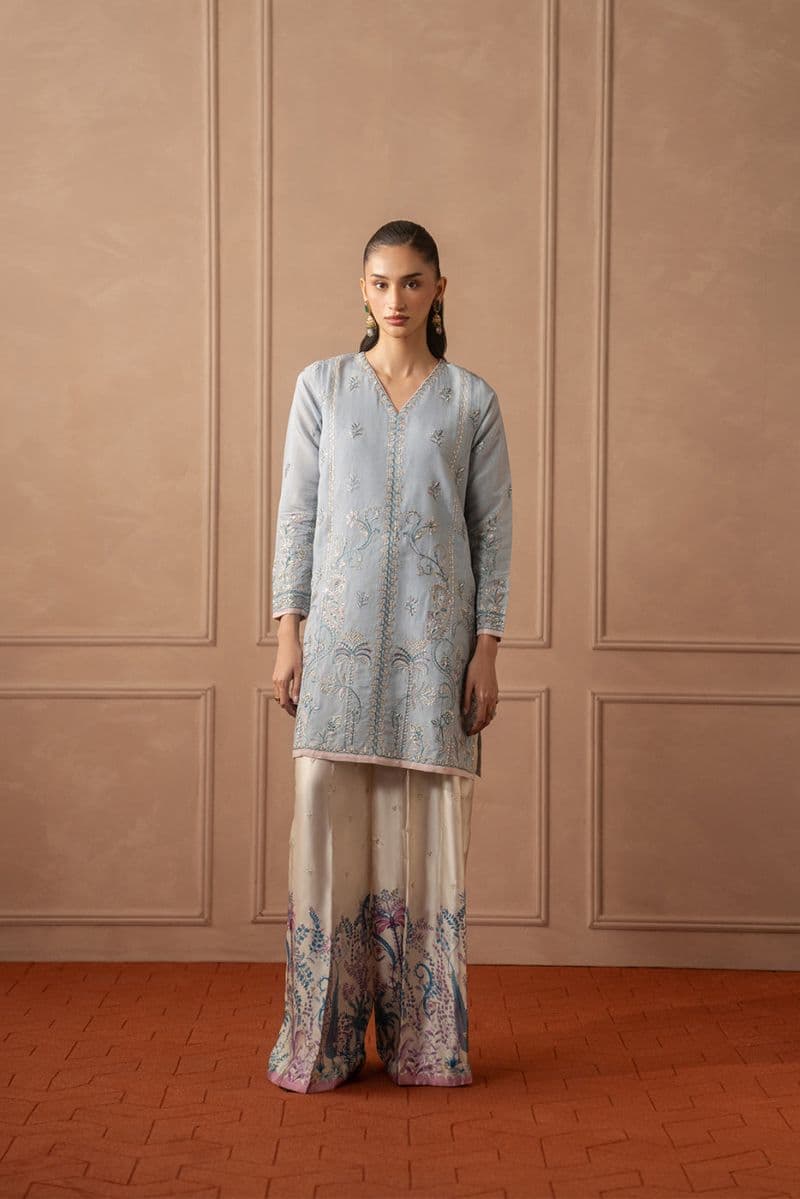 2 PIECE EMBROIDERED ZARI JACQUARD SUIT (LUXURY PRET) thumbnail