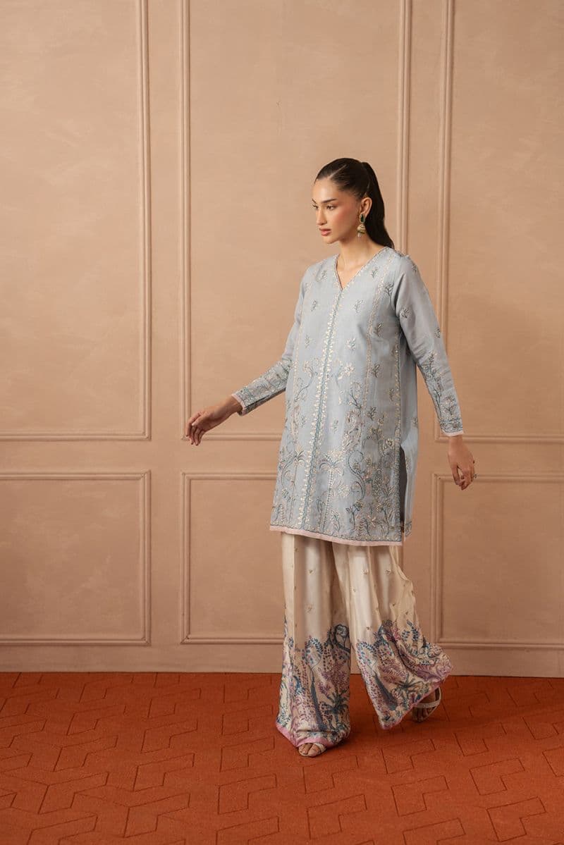 2 PIECE EMBROIDERED ZARI JACQUARD SUIT (LUXURY PRET) thumbnail