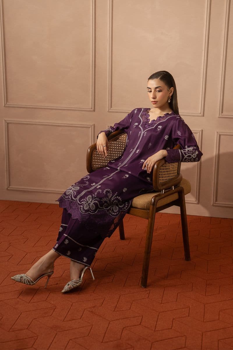 2 PIECE EMBROIDERED RAW SILK SUIT (LUXURY PRET) thumbnail