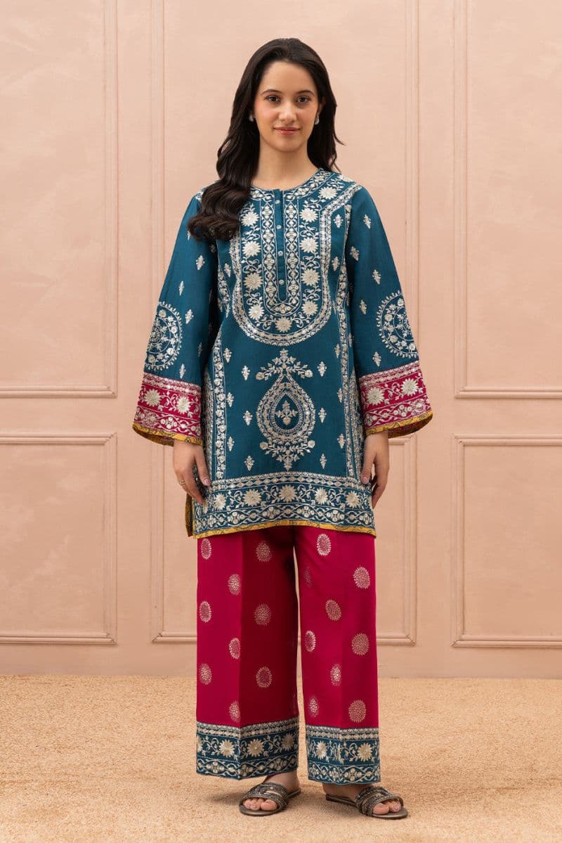 2 PIECE EMBROIDERED JACQUARD SUIT (LUXURY PRET) thumbnail