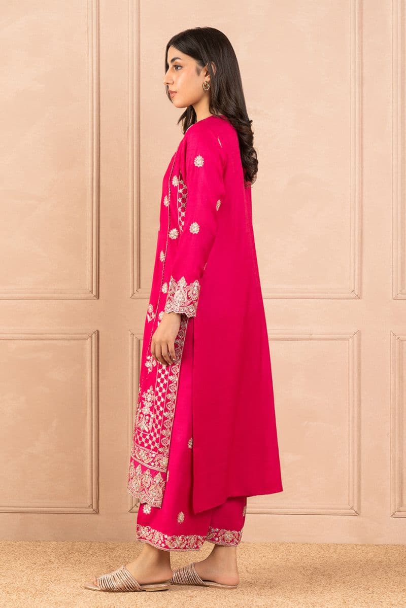 2 PIECE EMBROIDERED RAW SILK SUIT (LUXURY PRET) thumbnail