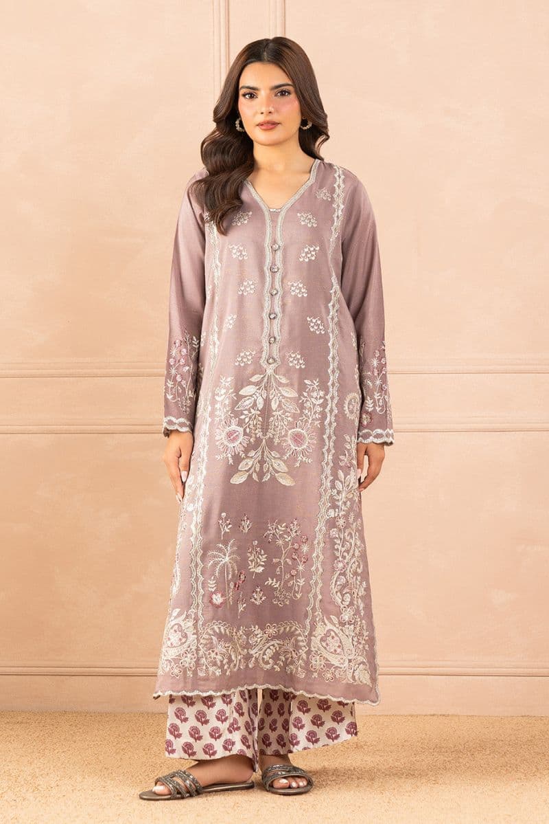 2 PIECE EMBROIDERED ZARI JACQUARD SUIT (LUXURY PRET) thumbnail