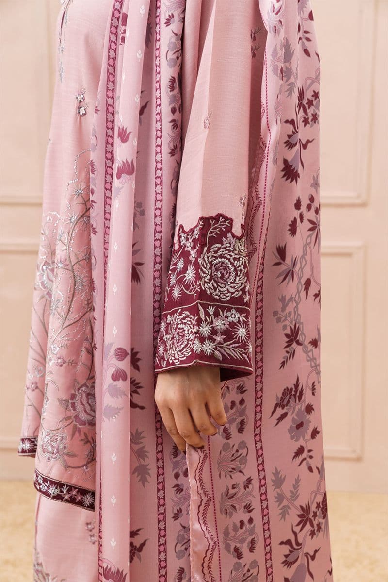 3 PIECE EMBROIDERED RAW SILK SUIT (LUXURY PRET) thumbnail