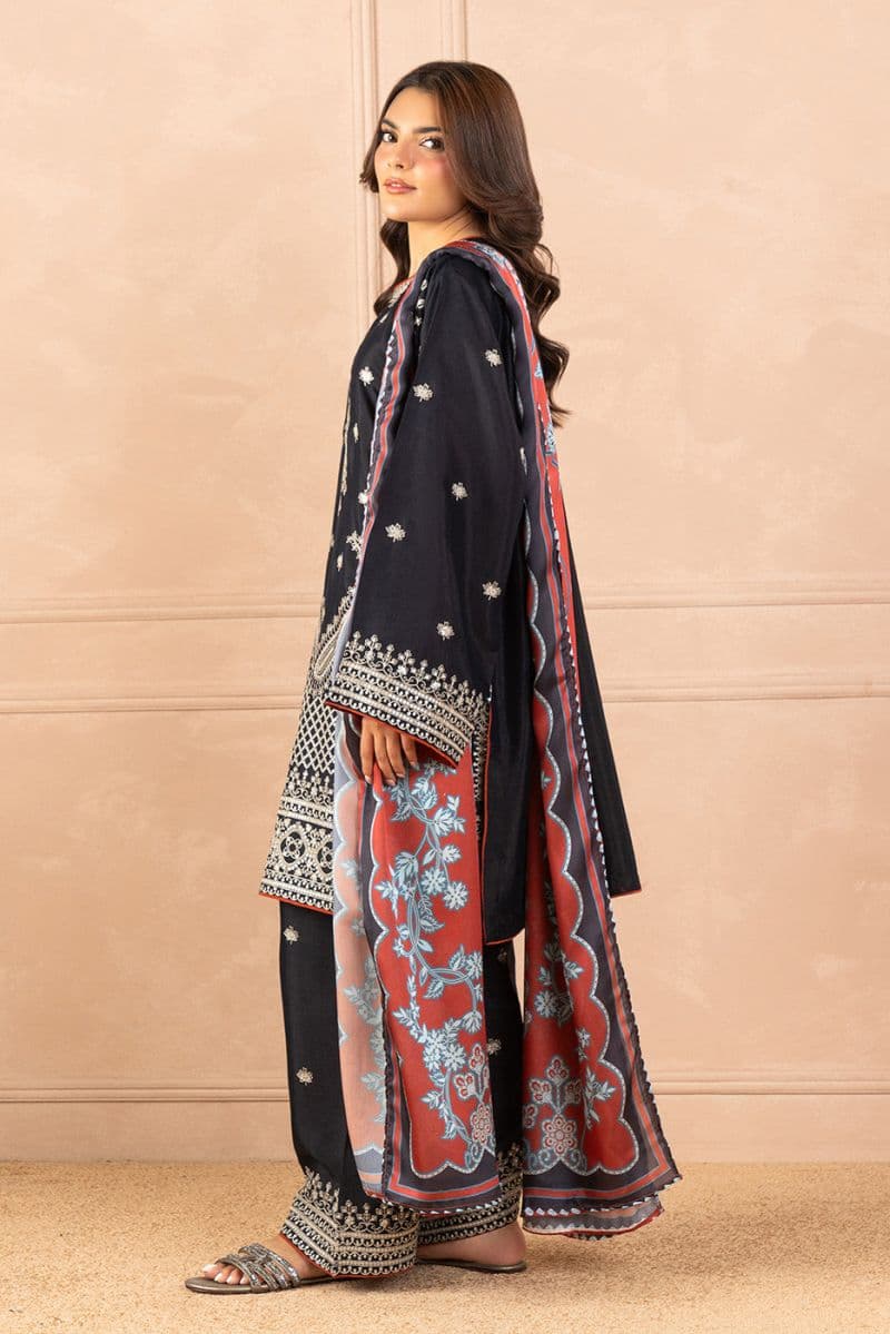 3 PIECE EMBROIDERED RAW SILK SUIT (LUXURY PRET) thumbnail