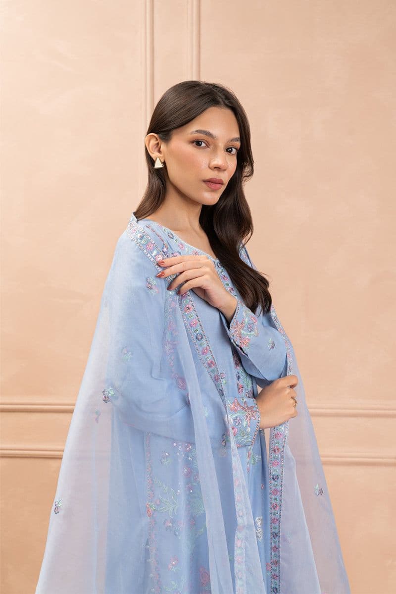 3 PIECE EMBROIDERED RAW SILK SUIT (LUXURY PRET) thumbnail