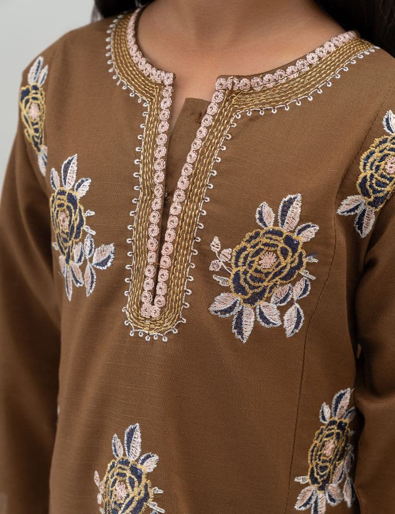 2 PIECE FLORAL EMBROIDERED SUIT thumbnail