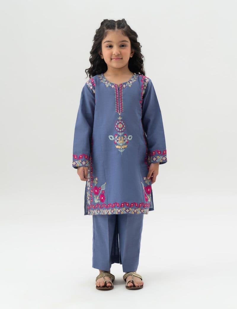 2 PIECE FLORAL EMBROIDERED SUIT thumbnail