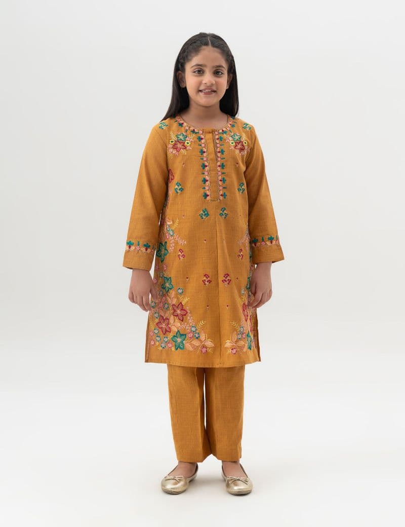 2 PIECE FLORAL EMBROIDERED SUIT thumbnail