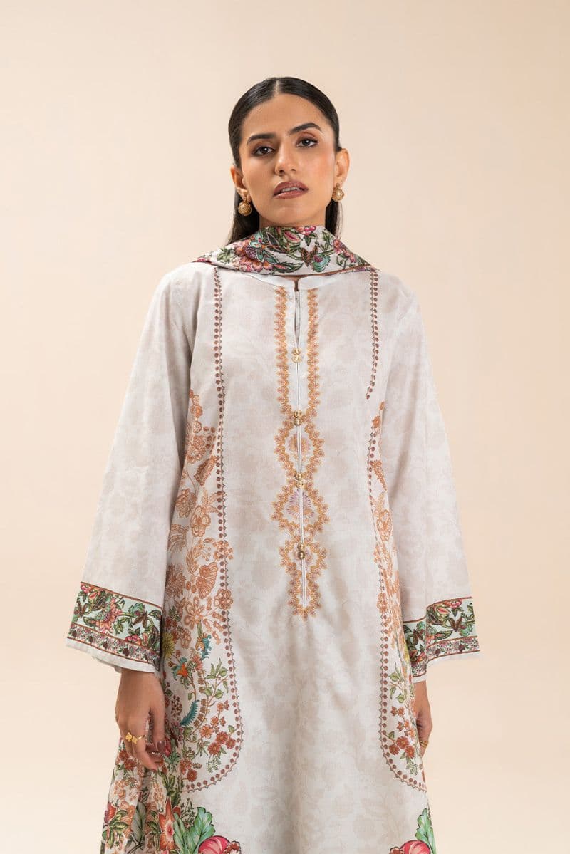 3 PIECE PRINTED LAWN SUIT-PARTERRE YARD (UNSTITCHED) thumbnail