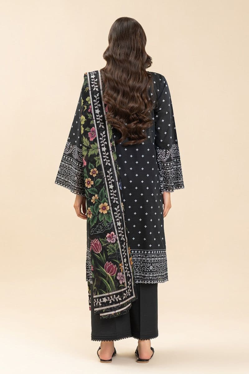3 PIECE PRINTED LAWN SUIT-OBSIDIAN BLOOM (UNSTITCHED) thumbnail