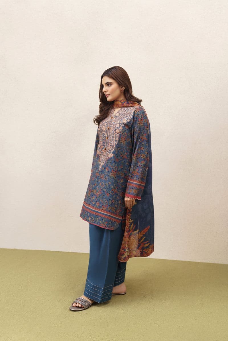 3 PIECE EMBROIDERED LAWN SUIT-FLORAL MEADOW (UNSTITCHED) thumbnail
