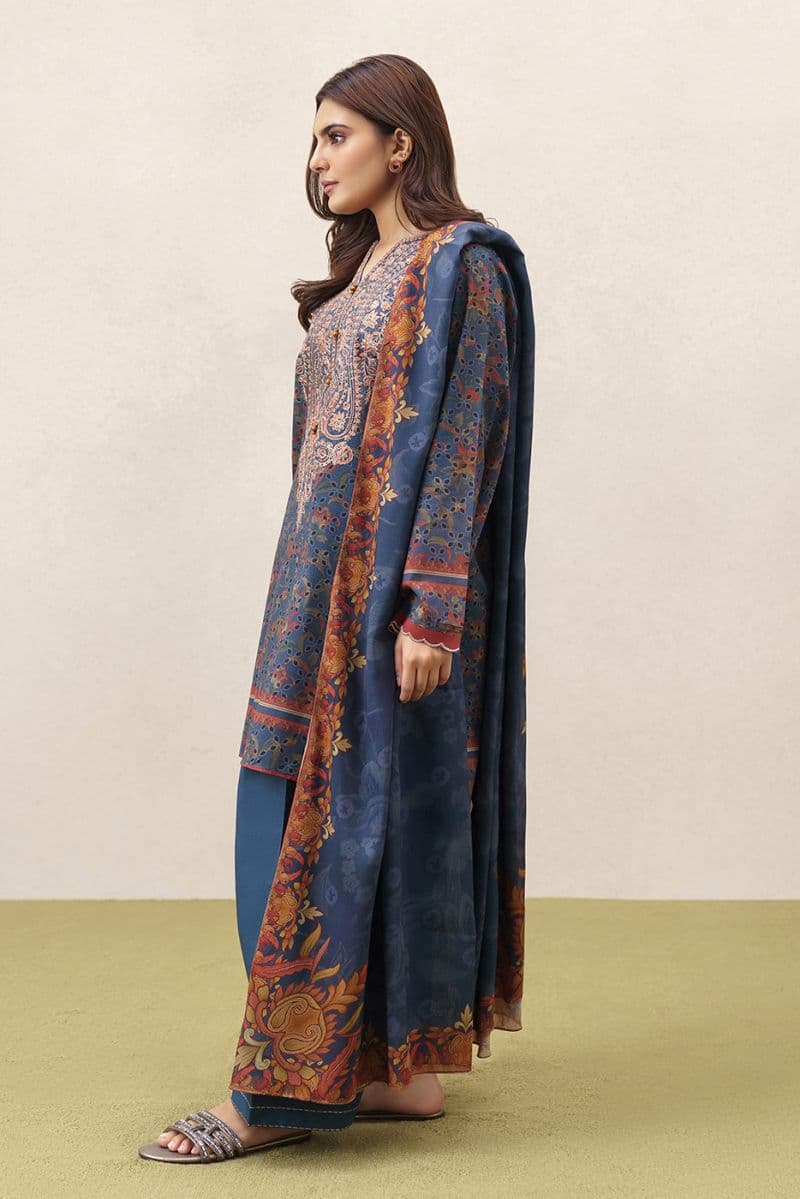 3 PIECE EMBROIDERED LAWN SUIT-FLORAL MEADOW (UNSTITCHED) thumbnail