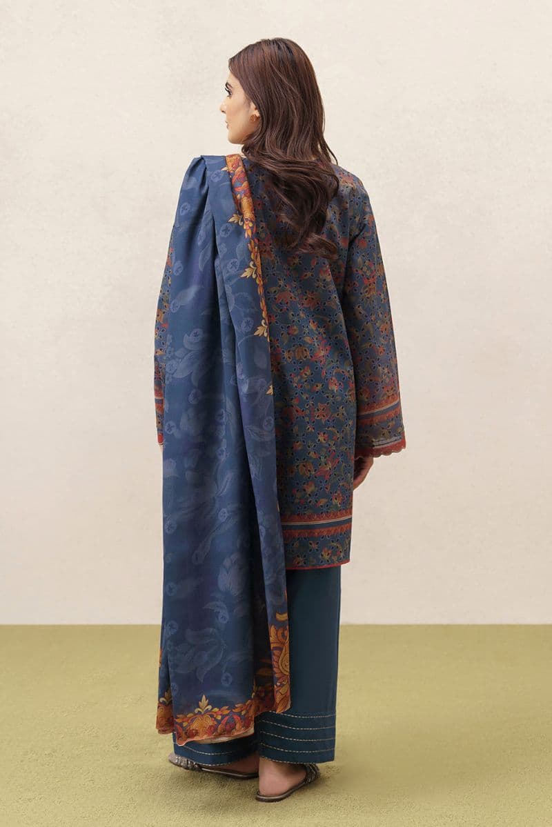 3 PIECE EMBROIDERED LAWN SUIT-FLORAL MEADOW (UNSTITCHED) thumbnail