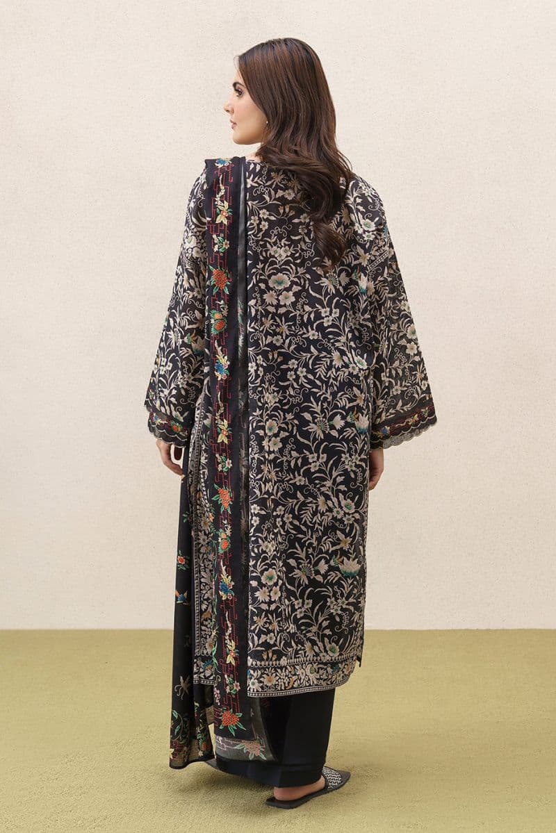3 PIECE EMBROIDERED LAWN SUIT-FLORAL FOREST (UNSTITCHED) thumbnail
