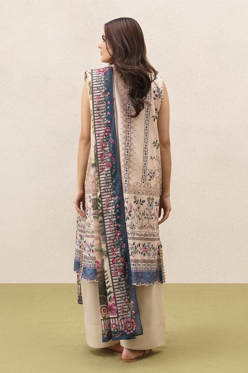 3 PIECE EMBROIDERED LAWN SUIT-ETHEREAL BLOOM (UNSTITCHED) thumbnail