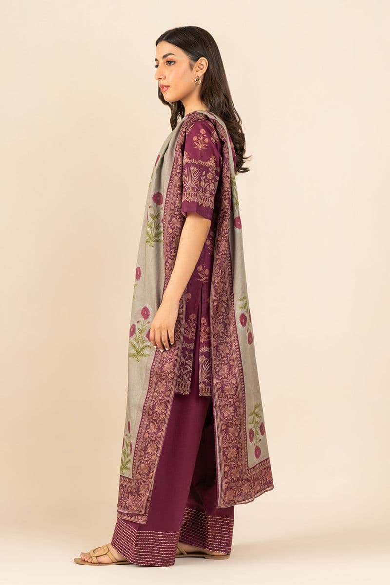 3 PIECE PRINTED LAWN SUIT-SAGE DEW ( UNSTITCHED ) thumbnail