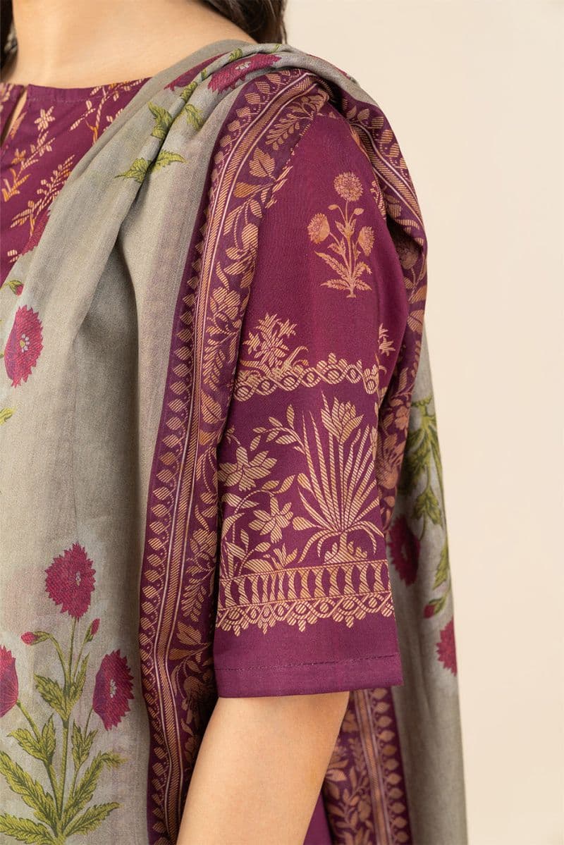 3 PIECE PRINTED LAWN SUIT-SAGE DEW ( UNSTITCHED ) thumbnail