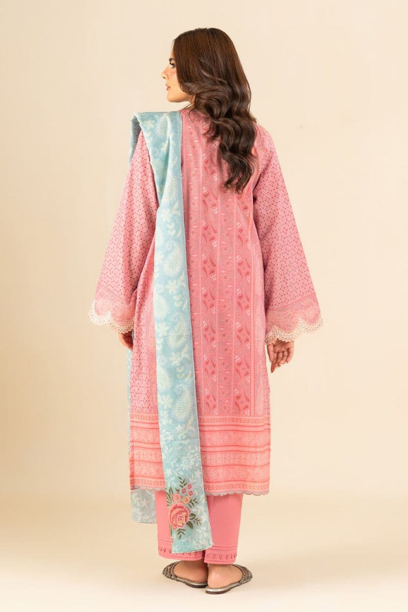 3 PIECE EMBROIDERED LAWN SUIT-VINTAGE TAUPE (UNSTITCHED) thumbnail