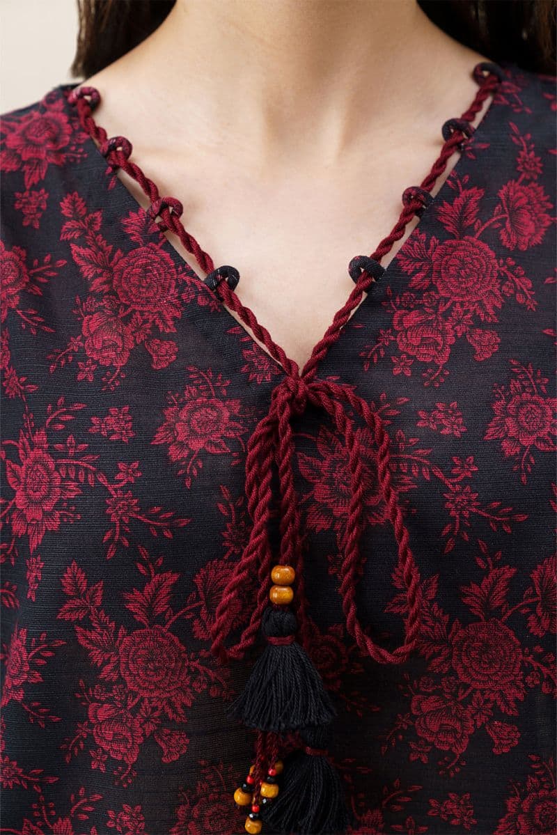 3 PIECE PRINTED KHADDAR SUIT-CRIMSON AFFAIR (UNSTITCHED) thumbnail