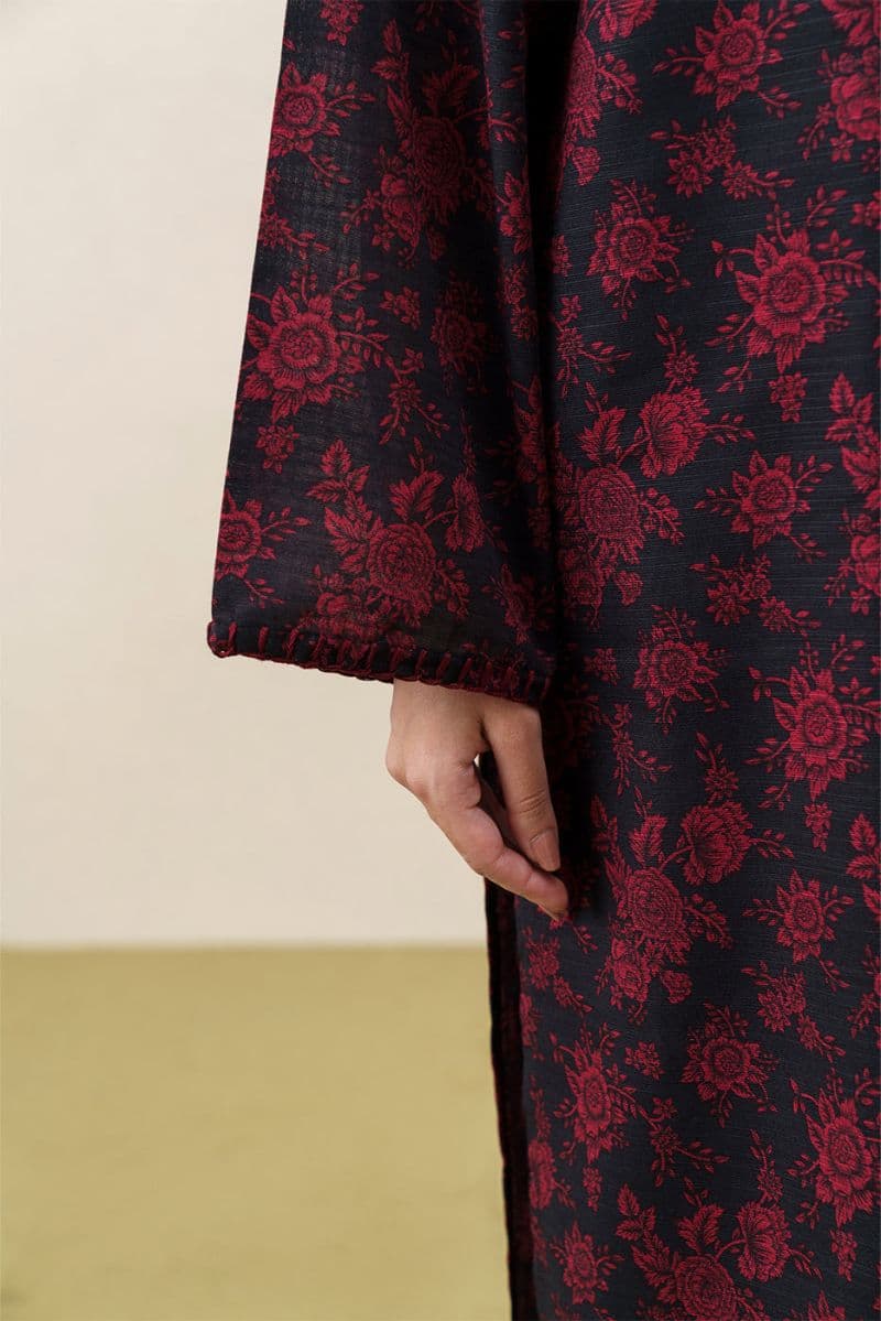 3 PIECE PRINTED KHADDAR SUIT-CRIMSON AFFAIR (UNSTITCHED) thumbnail