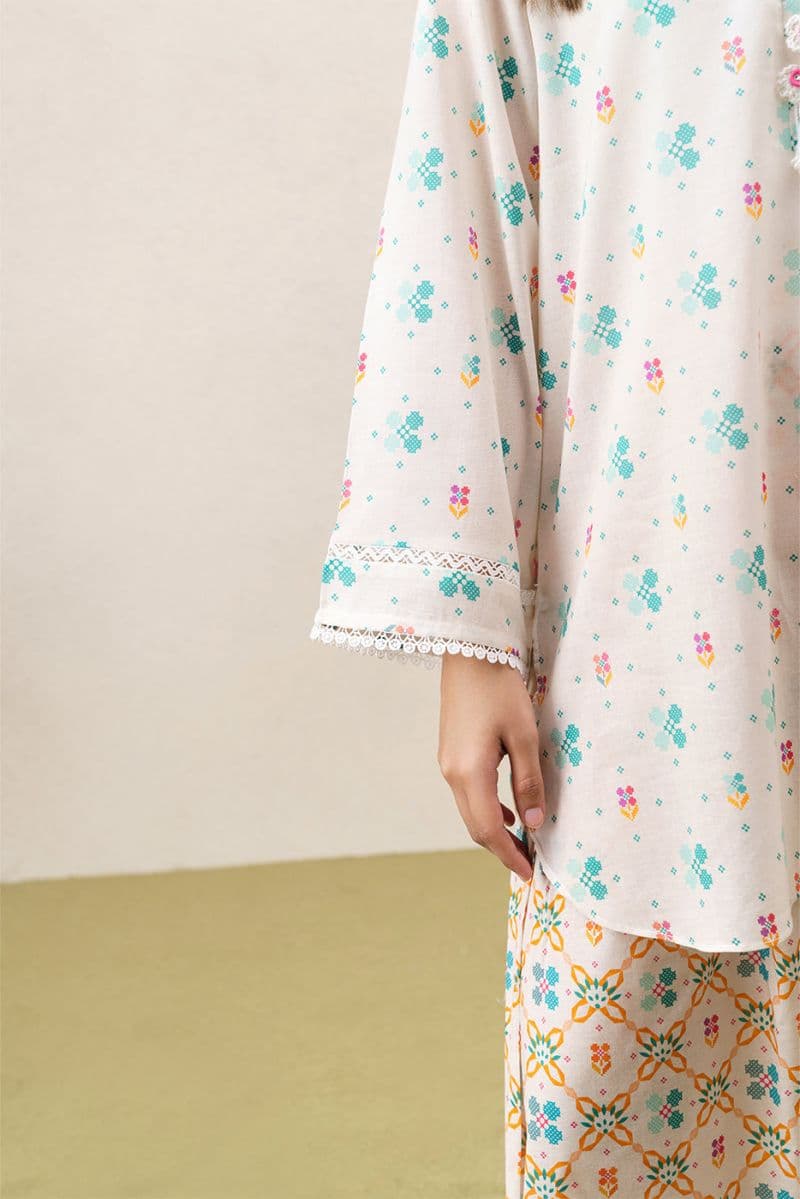 PRINTED LAWN SHIRT (PRET) thumbnail