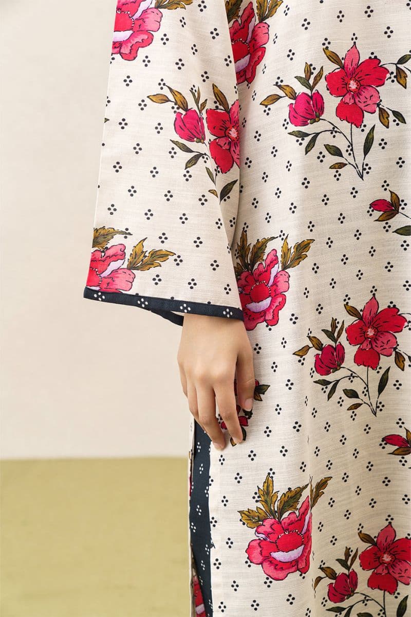 PRINTED SLUB KHADDAR SHIRT (PRET) thumbnail