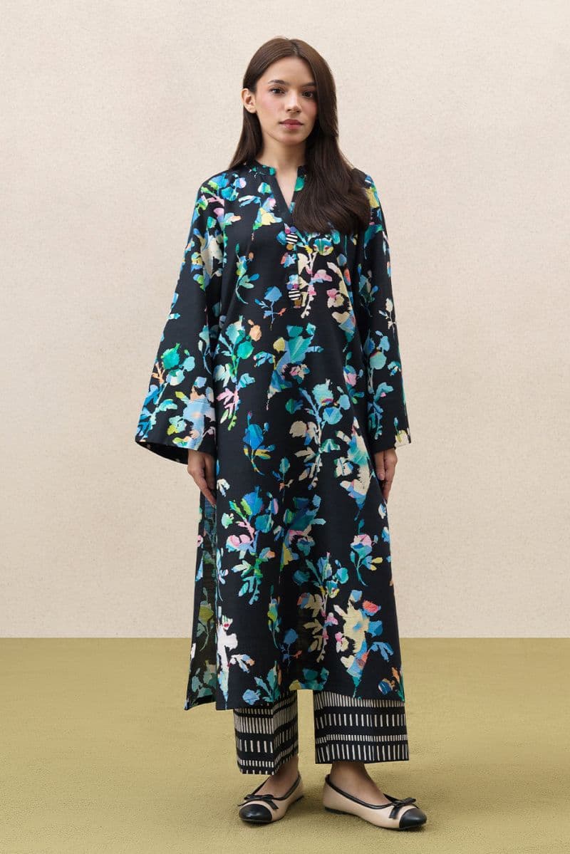 PRINTED SLUB KHADDAR SHIRT (PRET) thumbnail