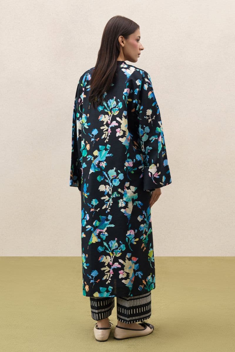 PRINTED SLUB KHADDAR SHIRT (PRET) thumbnail