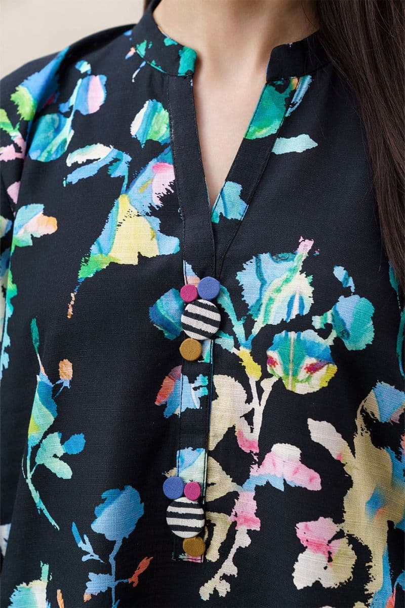 PRINTED SLUB KHADDAR SHIRT (PRET) thumbnail